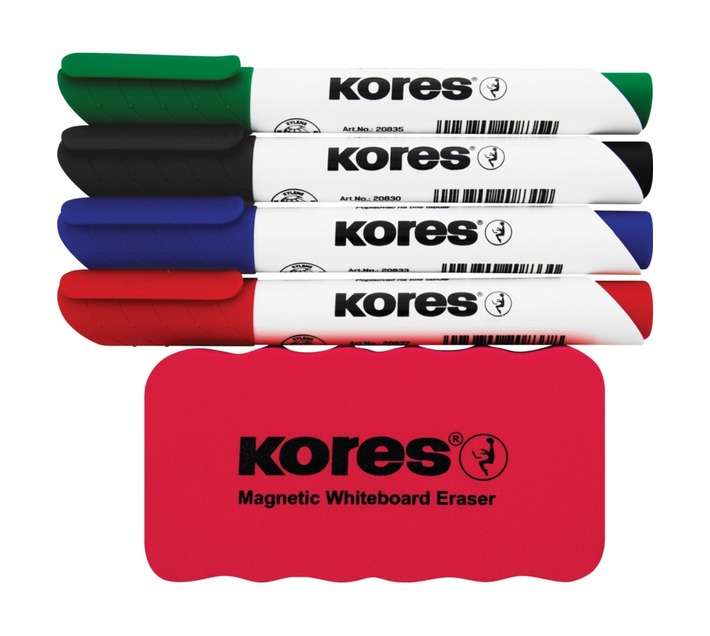 Kores Whiteboard Marker Set and Eraser