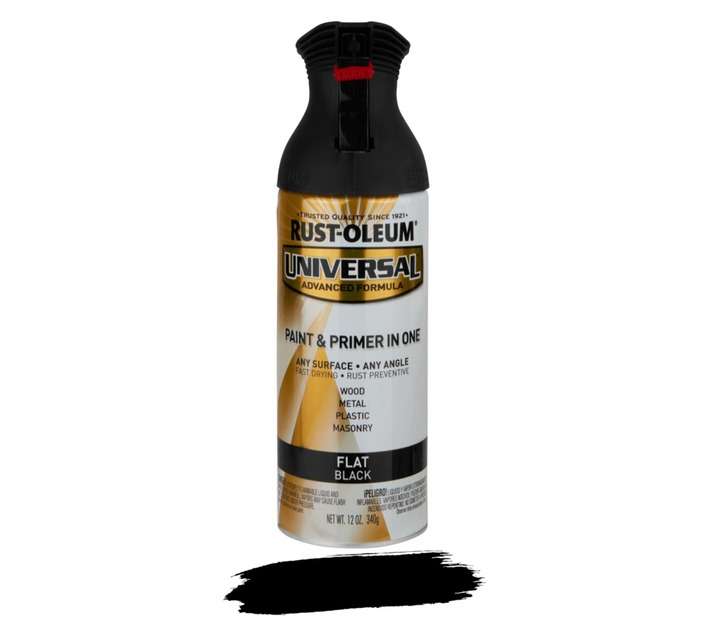 Rust-Oleum Spray Paint Universal Flat - Black (340g)