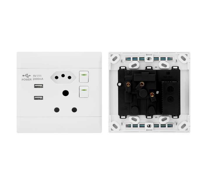 CBI Single and Euro 16A Including 2x5V USB Socket