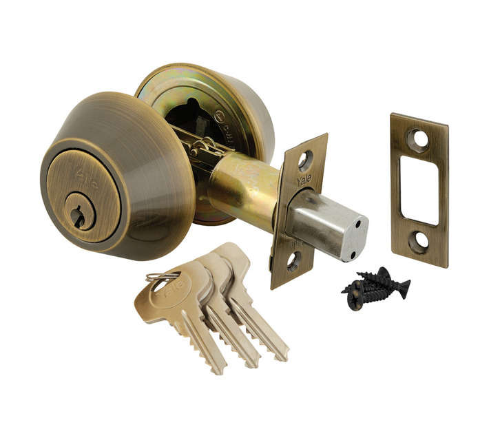 Yale Cylinder Deadbolt Double Antique (Brass)