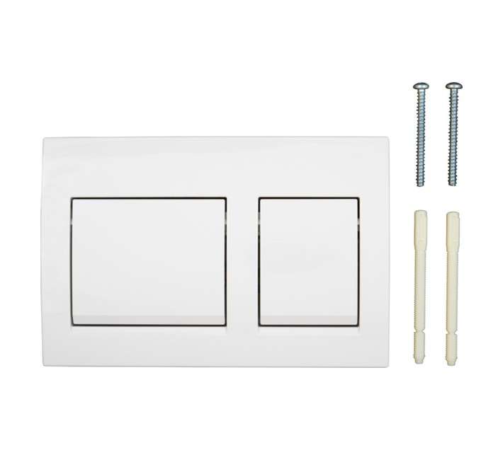 Geberit Alpha Flush Plate Only Square - White