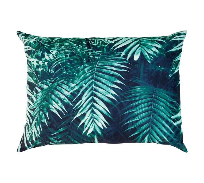 Design House Palm Scatter Cushion - Teal/Navy (700 x 500 x 600mm)