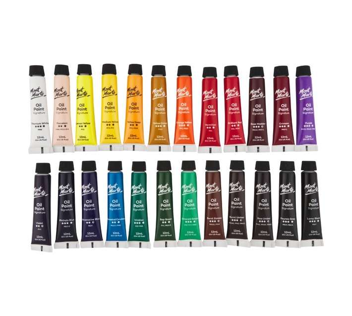 Mont Marte 24 Piece Signature Oil Paint Set - Assorted (12ml)