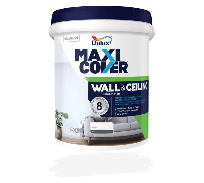 Dulux Maxicover Wall and Ceiling - White (20L)