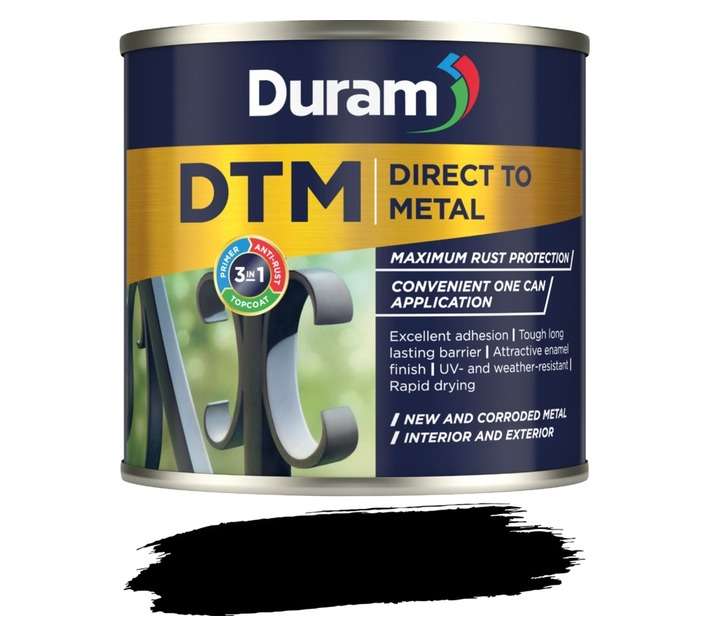 Duram DTM Hammered - Black (250ml)