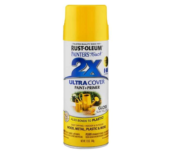 Rust-Oleum Spray Paint Touch 2X Ultra Cover - Gloss Sun Yellow (340g)