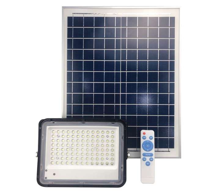 Solar Flair Night Guard Floodlight with Remote - Black (100W)