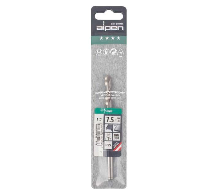 Alpen HSS Pro Split Point Jobber Drill Bit (109 x 7.5mm)