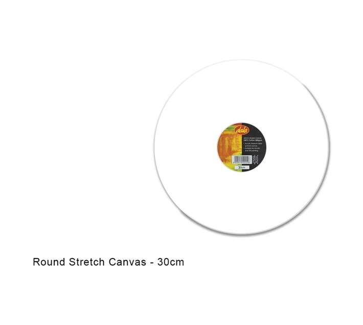 Dala Round Stretch Canvas - White (300mm)