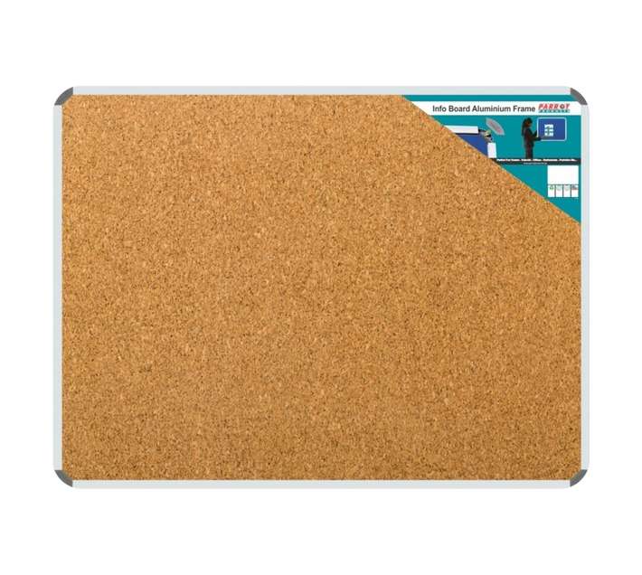 Parrot Products BD0761K Aluminium Frame Information Board - Cork (1500 x 900mm)