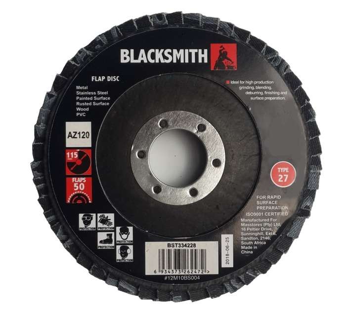 Blacksmith BST334228 120 Grit Flap Disc (115mm)
