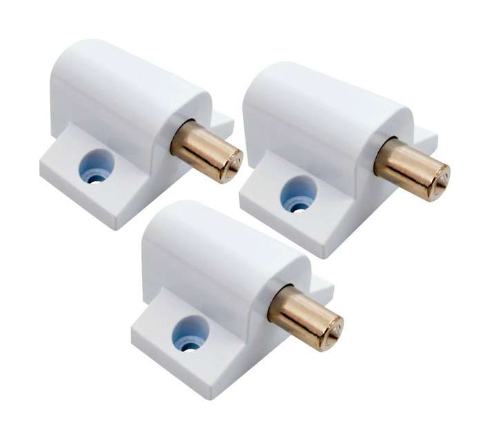 Jaguar 3 x Blist Patio Push Lock - White