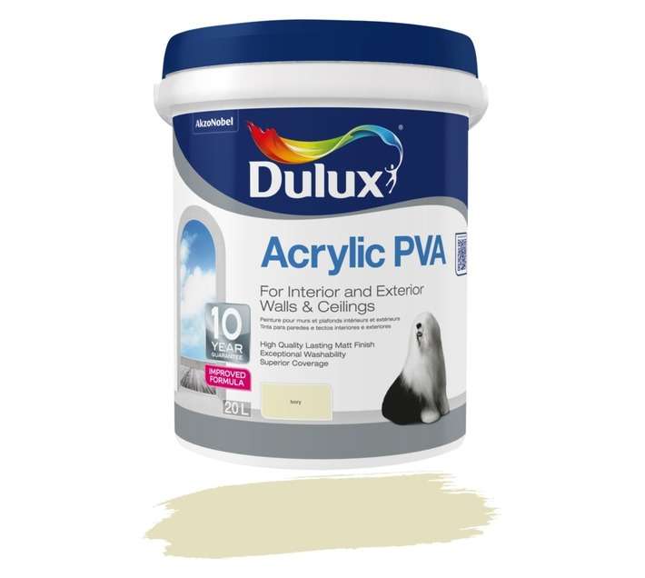 Dulux Acrylic PVA - Ivory (20L)