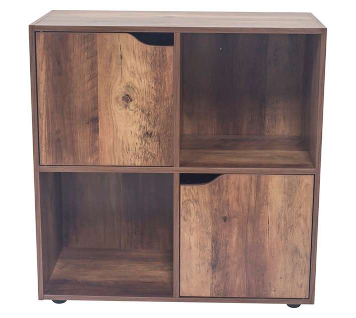 Home and Kitchen Fogo 4 Cube Cabinet - Walnut (600 x 290 x 618mm)