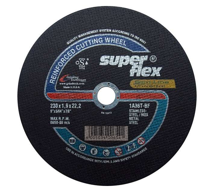 Superflex Steel and Metal Cutting 2in1 230 x 1.9 x 22.2mm Black