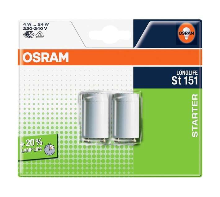Osram Fluorescent Starter St151 2pk