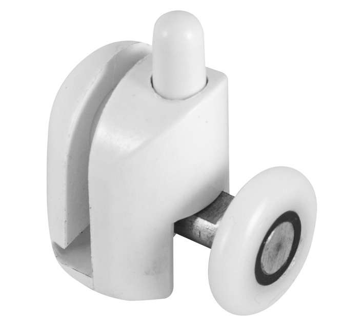 Single Bottom Shower Door Wheel - White