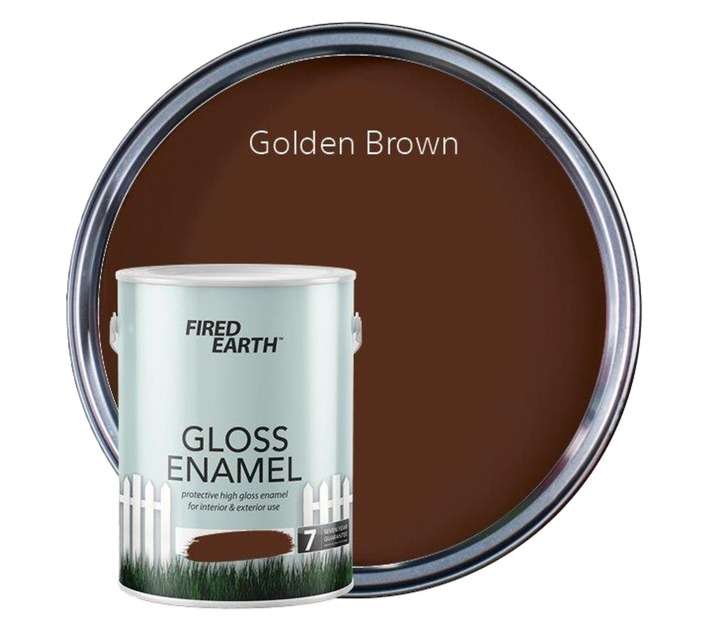Fired Earth Gloss Enamel - Golden Brown (5L)