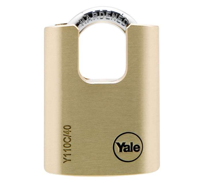 Yale 40mm Closed Shackle Brass Padlock