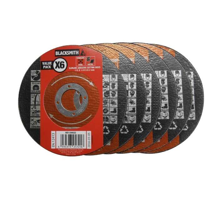 Blacksmith 115mm Metal Cutting Discs INO (6 piece)