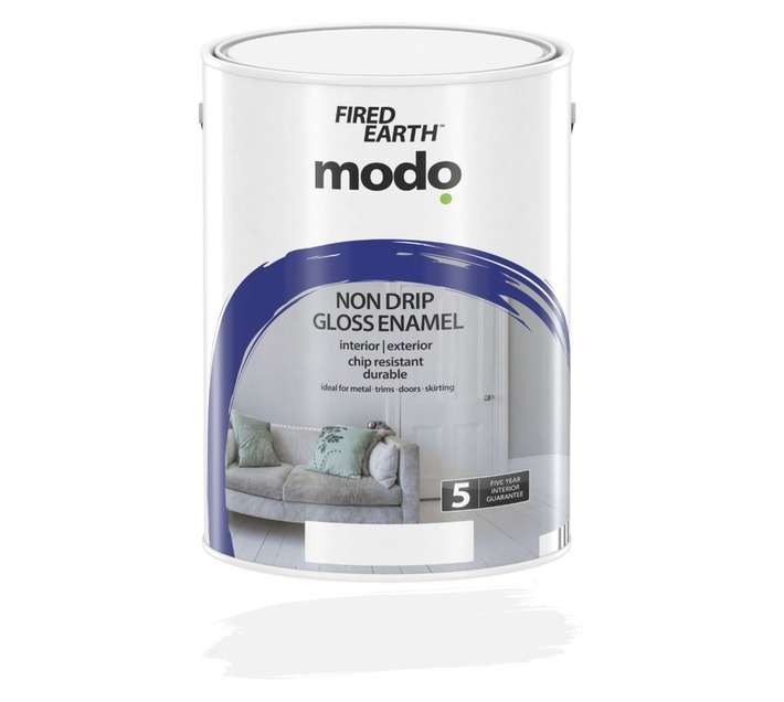 Fired Earth Modo Non Drip Gloss Enamel Transparent Base Paint (5L)