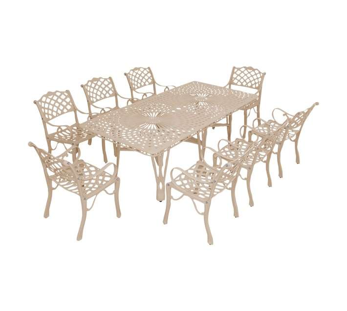 Anray 8SCLSET-S 9 Piece Club Patio Set - Beige Sand
