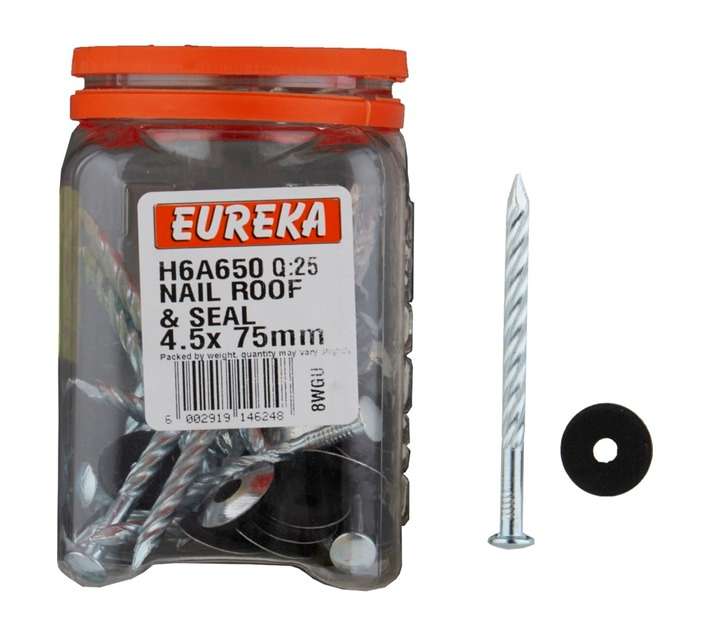 Eureka 25 x Roof and Seal Nails (4.5 x 75mm)