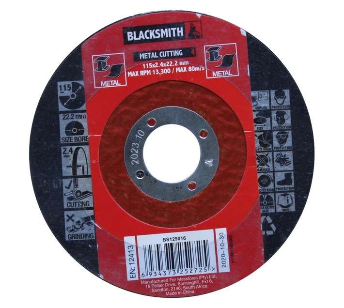 Blacksmith 115 x 2.4 x 22.23-5mm Abrasive Steel Cutting Disc
