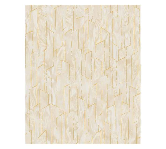 Fired Earth Geometric Wallpaper - Gold (10m x 530mm)
