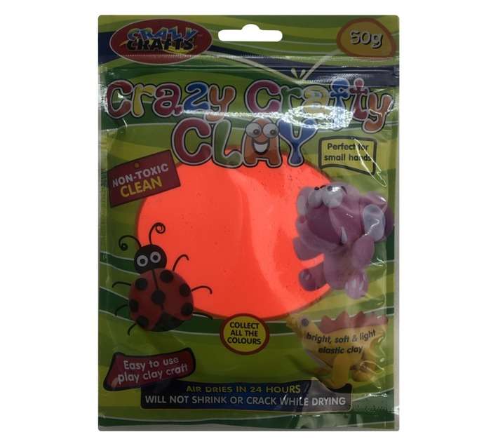 Crazy Crafts C50BO Crafty Clay - Bright Orange (50g)