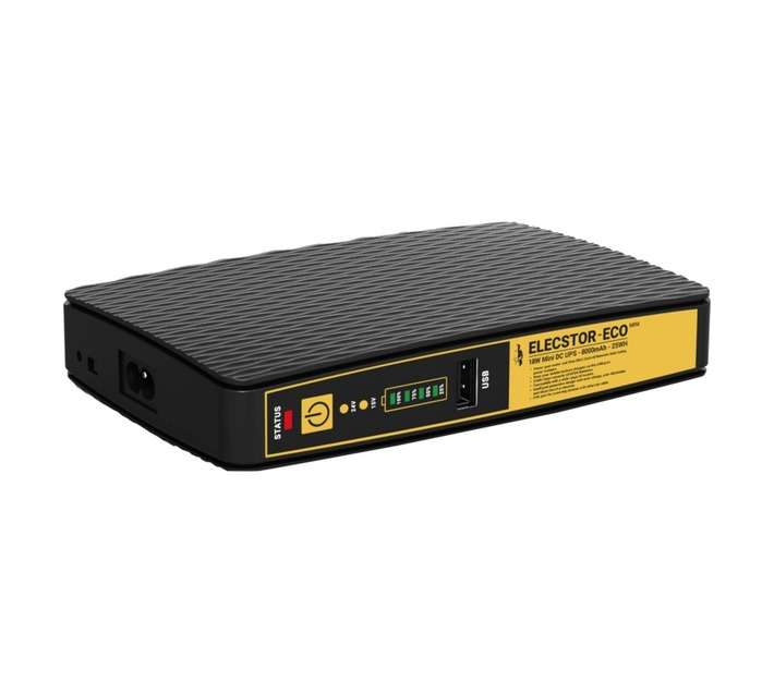 Elecstor Eco Mini UPS - Black/Yellow (18W)