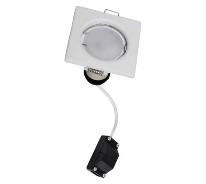 Lightworx LED GU10 Square Downlight - White (4w)