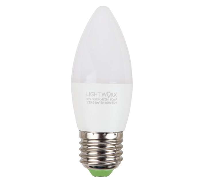 Lightworx LED Candle 5w E27 - Warm White