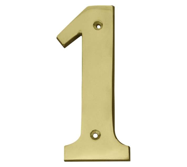 Euro Brass Numeral 1 - Brass (175mm)