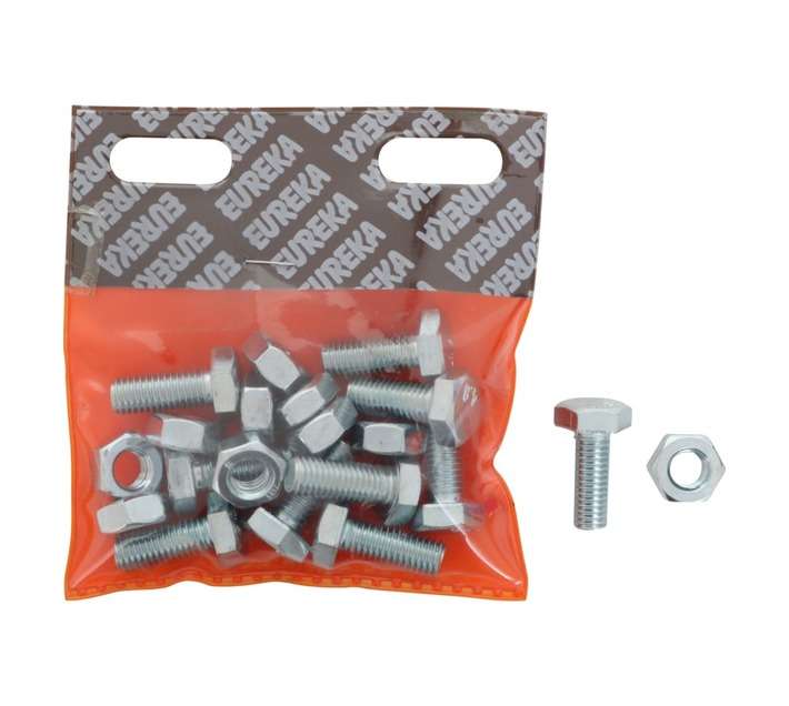 Eureka Galvanised Hex Set Screw and Nut (10 x 25mm)