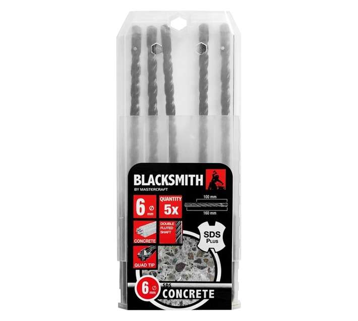 Blacksmith 6 x 160 x 100mm SDS Hammer Bit Set