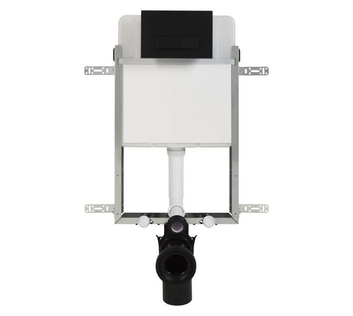 Lusso Concealed Cistern and Flush Plate - Black
