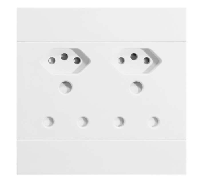 Veti 2VW224 Double RSA V-Slim 4x4 Socket - White