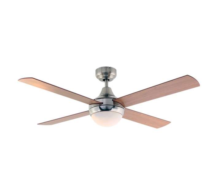 Eurolux Twister Ceiling Fan with Light - Satin Chrome