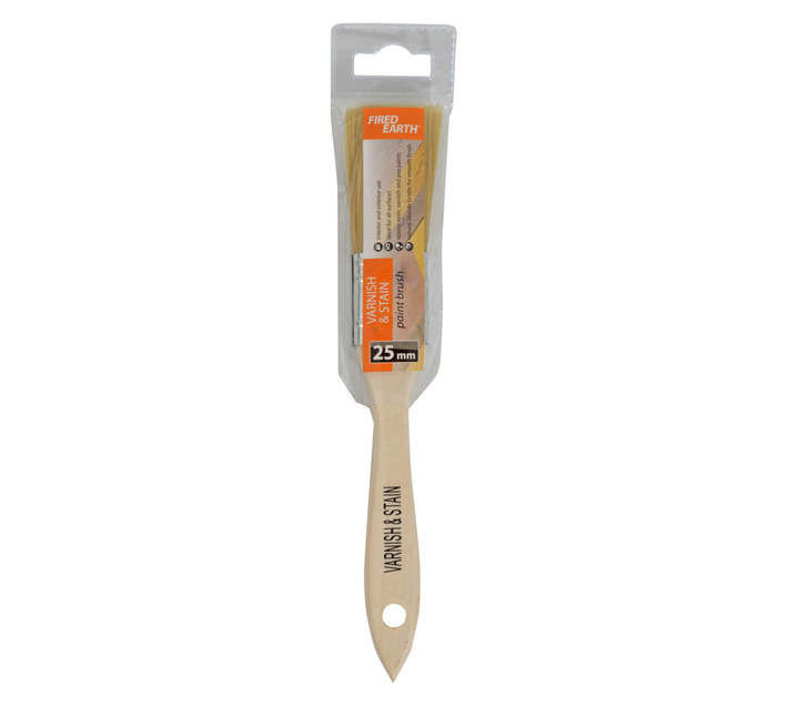Fired Earth Varnish and Stain Paint Brush - Brown (25mm)