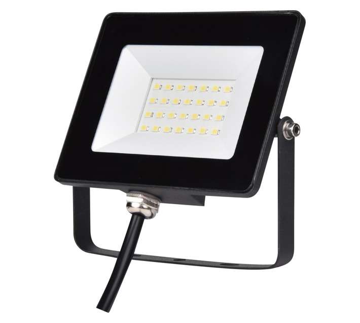 Lightworx LED Slim Design Flood and Security Light - Black (20w)