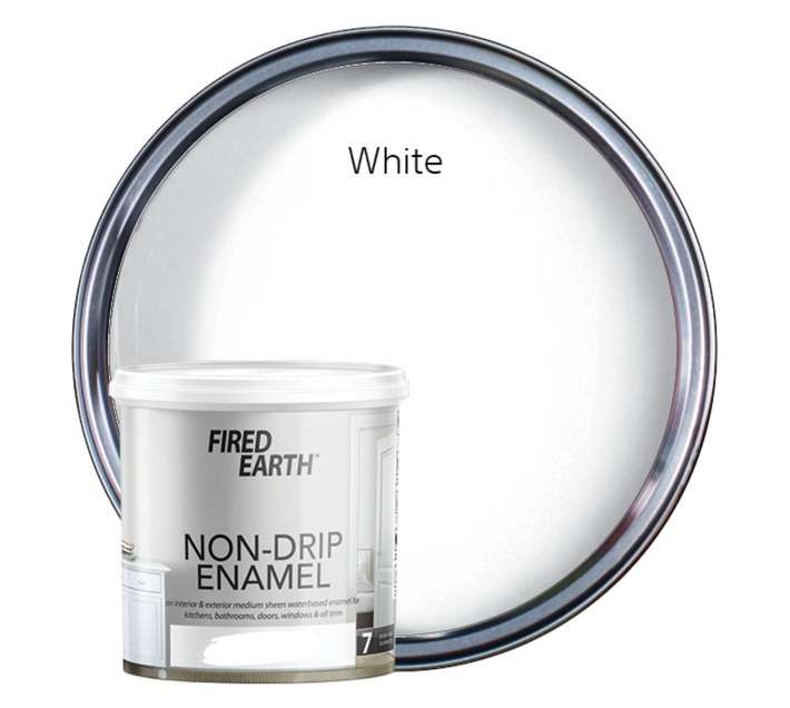 Fired Earth Non-Drip Enamel Solvent Based - White (1L)