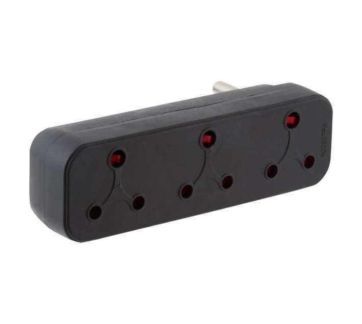 Powerworx Adaptor 3 x 16amp - Black