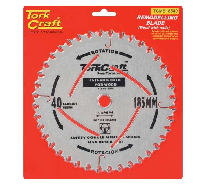 Tork Craft 40T Remodelling Saw Blade (185mm)