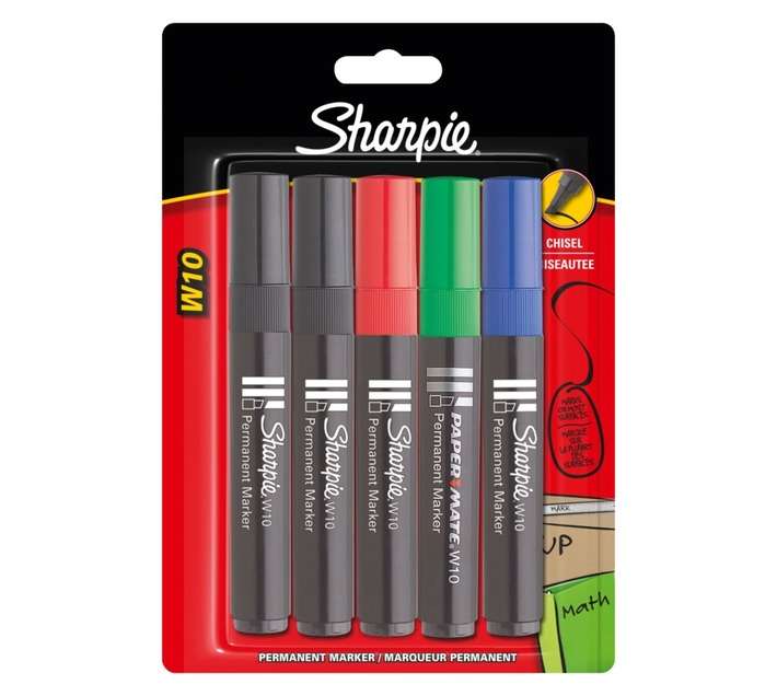 Sharpie 5 x Chisel Permanent Markers - Assorted