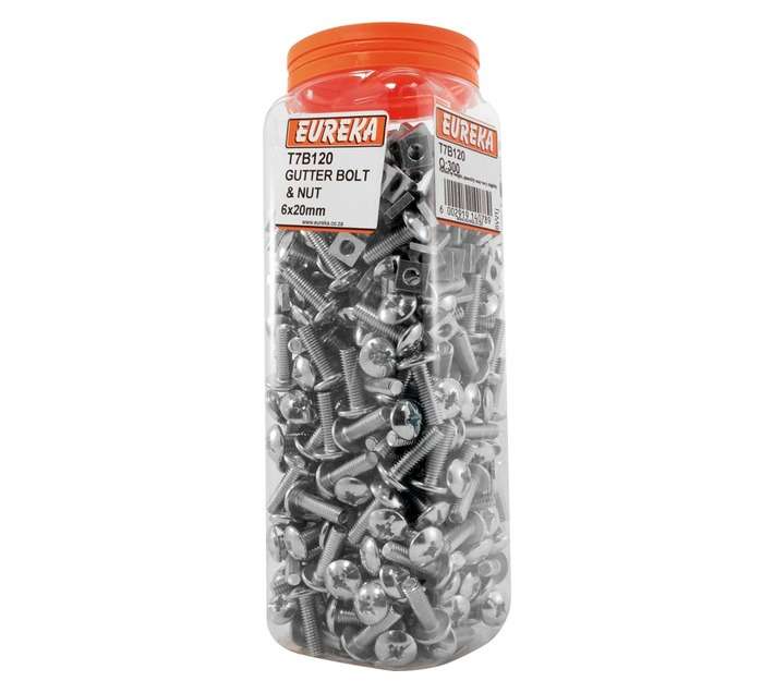 Eureka 6 x 20mm Gutter Bolt and Nut (300 Pack)