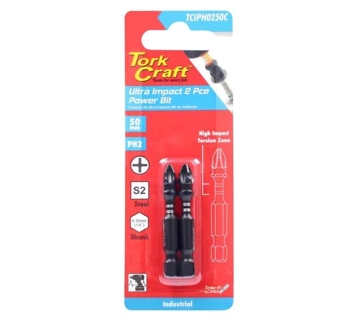 Tork Craft TCIPH0225C Philips PH2 Screwdriver Bit (25mm)