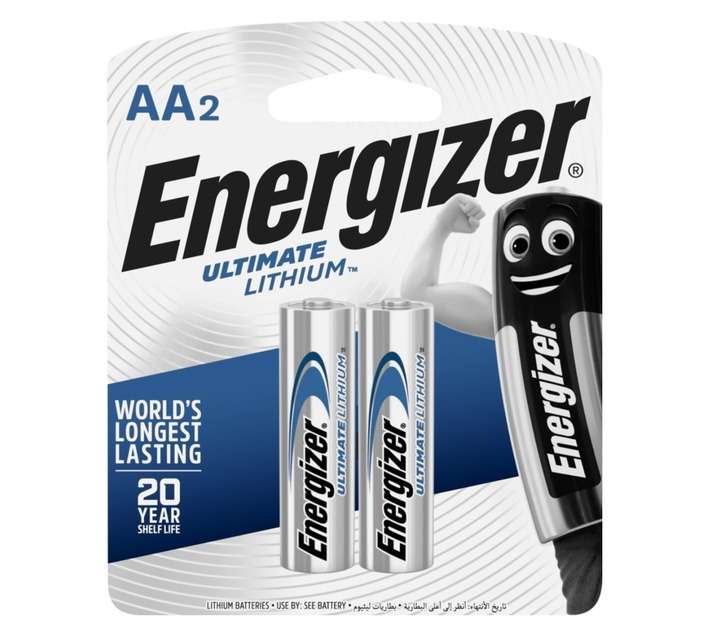 Energizer Ultimate 2 x Lithium Batteries (AA)