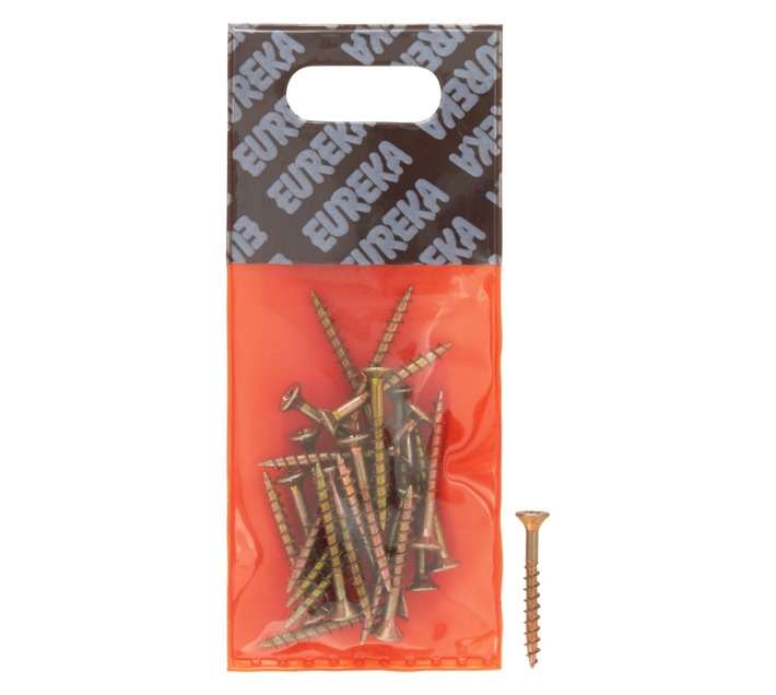 Eureka 1GD40U 3.5 x 30mm Chipboard Smooth Shank - Yellow (25 Pack)