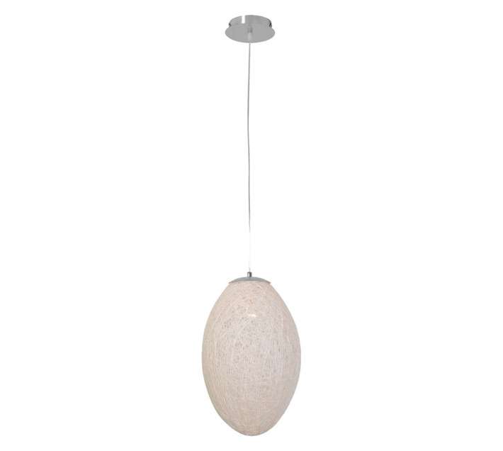 Eurolux Khoi San Pendant Light - Cream Cane/Silk (60W)